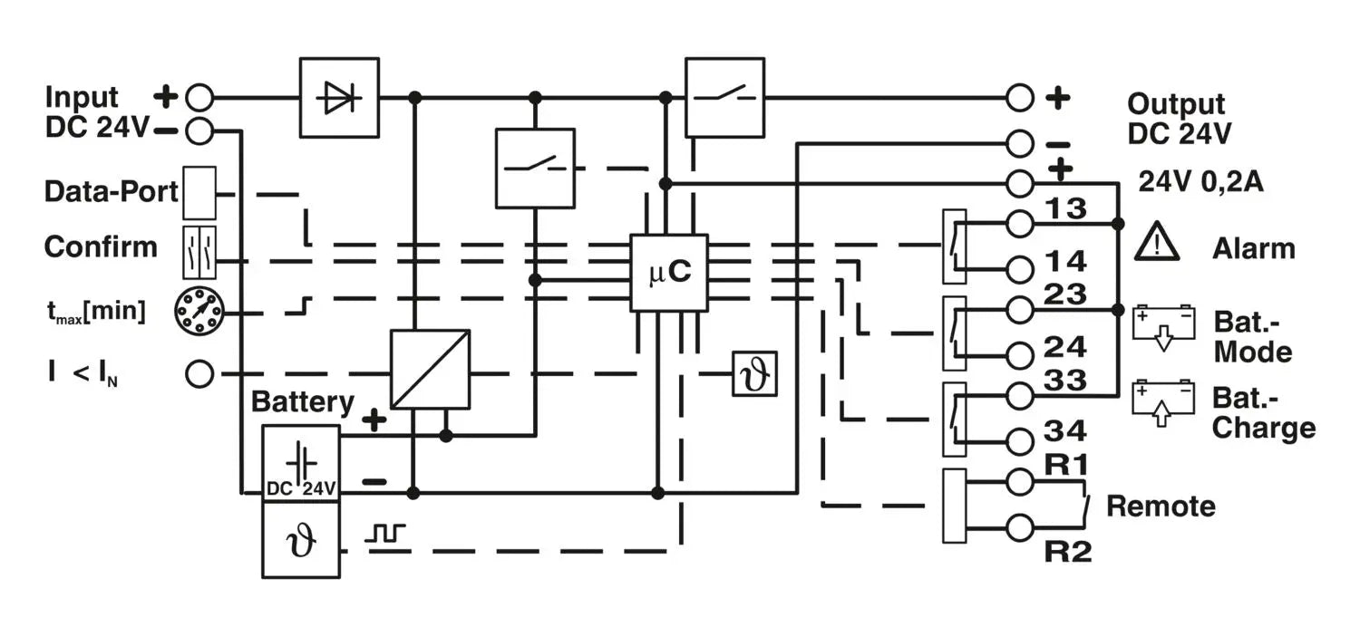 Phoenix Contact QUINT‑UPS/24DC/24DC/5/1.3 Ah – Compact DIN‑Rail UPS with Integrated Battery.