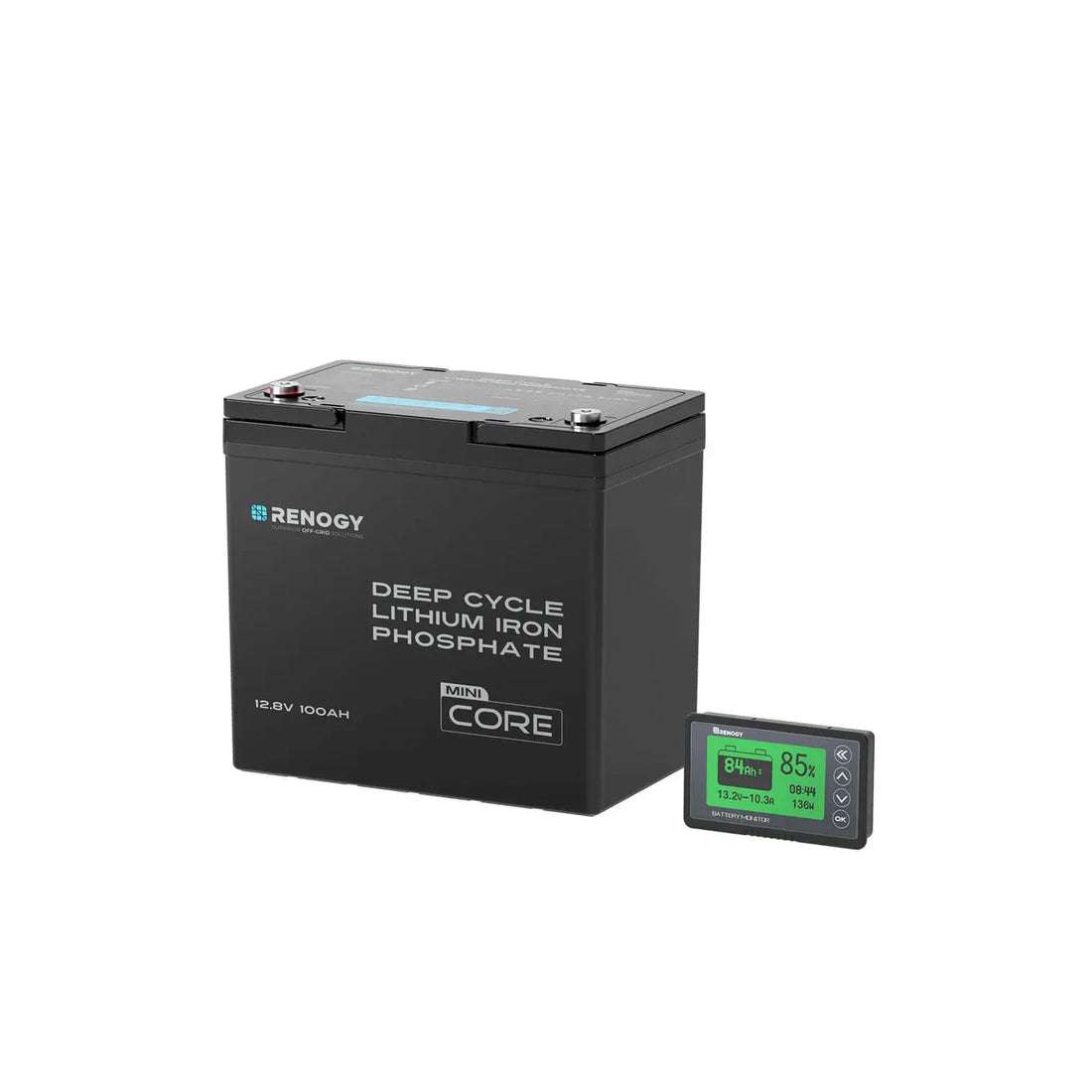 Renogy Core Mini 12.8V 100Ah Lithium Iron Phosphate Battery.
