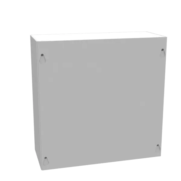 10104-SC1-NK - 10X4X10 Screw Cover Type 1 Ul Listed Steel No Knockouts Ansi 61 Gray Cover With Teardrop Slots Mounting Holes In Back Milbank