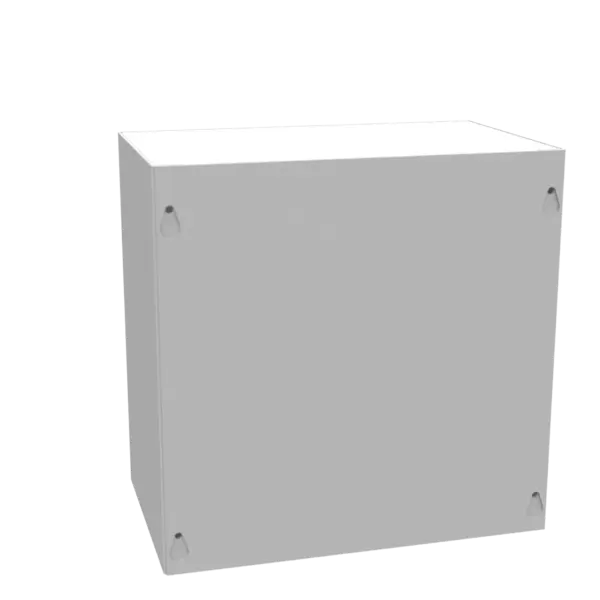 10106-SC1-NK - 10X6X10 Screw Cover Type 1 Ul Listed Steel No Knockouts Ansi 61 Gray Cover With Teardrop Slots Mounting Holes In Back Milbank