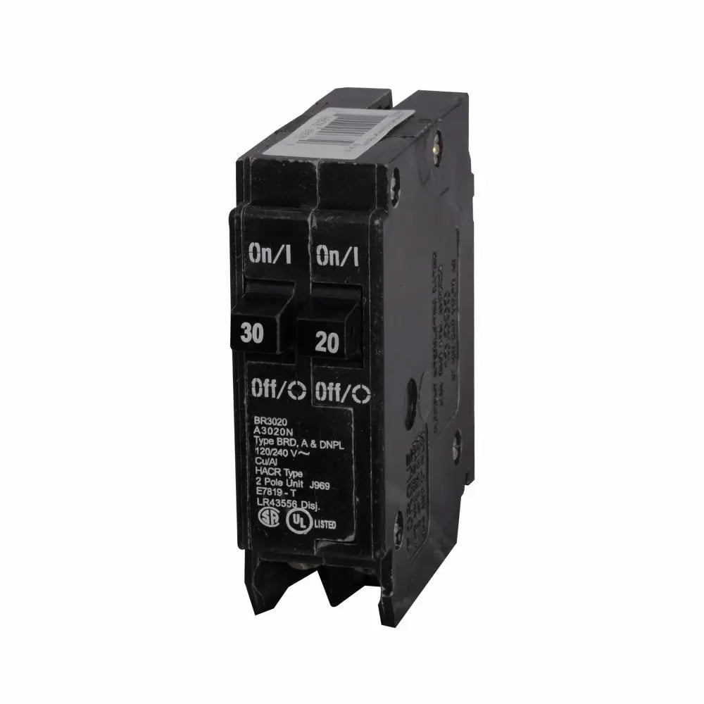 BR3030 - BR Duplex BRKR 2-30A/1 Pole 120/240V 10K Non-CTL