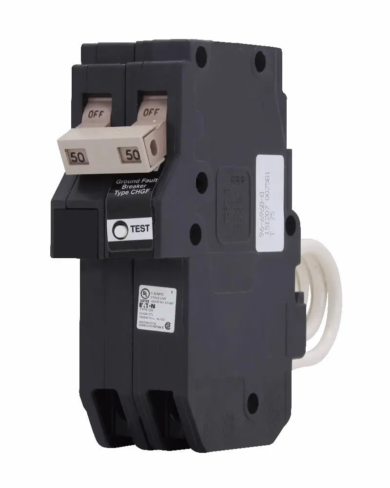 CHFN250GF - CH 2-Pole Gfci Breaker, 50A, Pigtail.