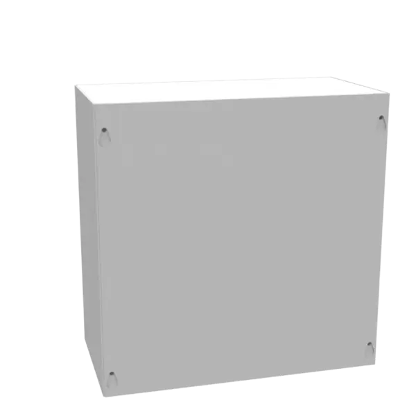 12126-SC1-NK - 12X6X12 Screw Cover Type 1 Ul Listed Steel No Knockouts Ansi 61 Gray Cover With Teardrop Slots Mounting Holes In Back Milbank