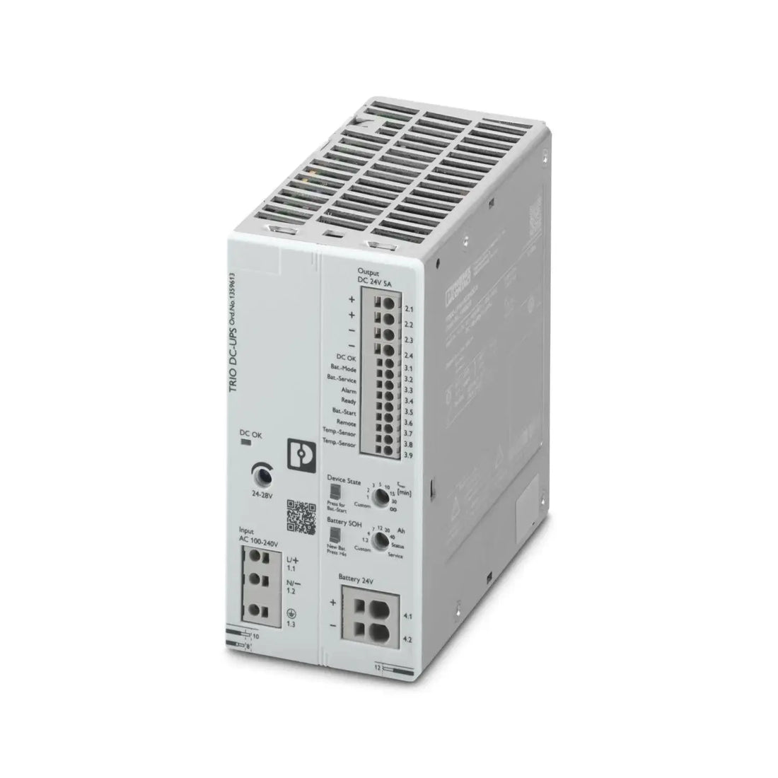 Phoenix Contact TRIO3‑UPS/1AC/24DC/5 – Uninterruptible Power Supply (UPS) with integrated 24 V DC, 5 A output.