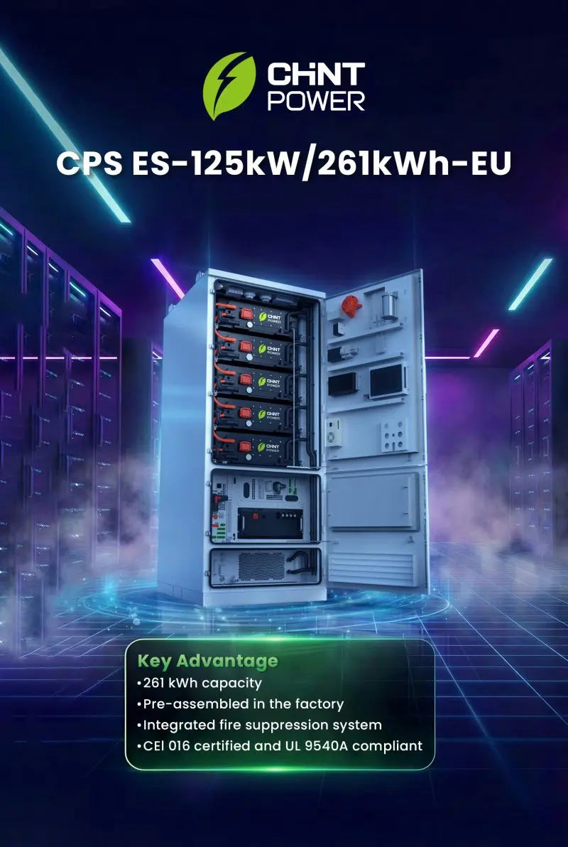 CHINT CPS ES-125kW/261kWh & 62.5kW/261kWh Commercial Energy Storage System