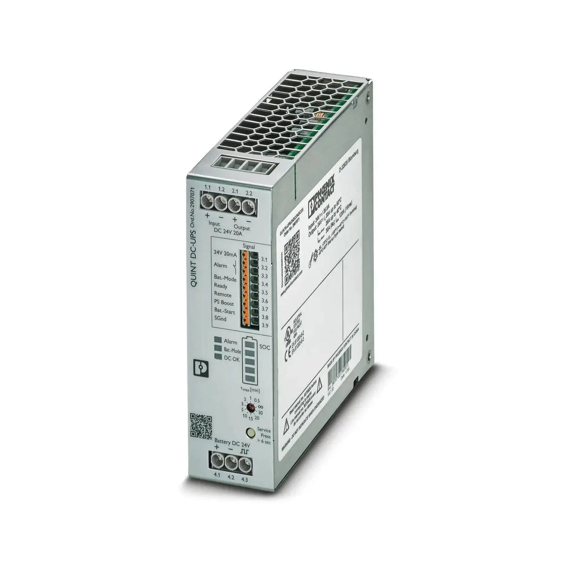 Phoenix Contact QUINT4-UPS/24DC/24DC/20 - Uninterruptible Power Supply, 24V DC, 20A.