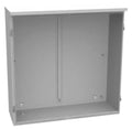 363612-CT3R - 36X12X36 Hinge Cover Type 3R Steel No Knockouts Ansi 61 Gray Double Doors Padlocking 3PT Handle Back Panel Weld Studs Drip Shield No Center Post Milbank