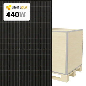 ZNShine 440W 108 Cell 16 BB TOPCon Bifacial Solar Panel (36 per pallet)