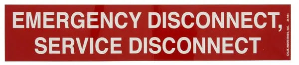 44-944 - Nec Emer Disc Label Ideal