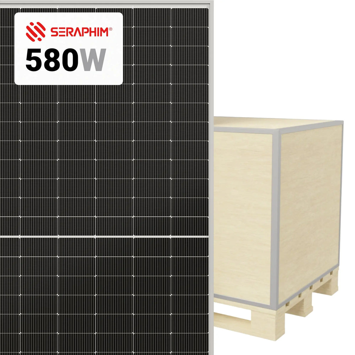 Seraphim 580W Solar Panel 144 Cell TOPCon Bifacial Dual Glass SRP-580-BTA-BG