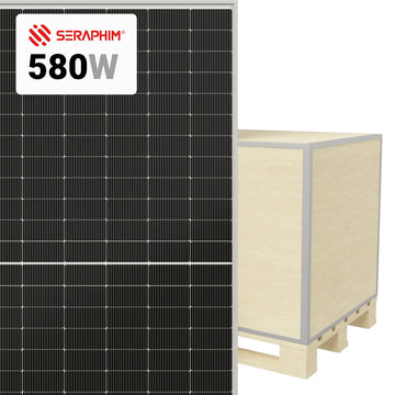 Seraphim 580W Solar Panel 144 Cell TOPCon Bifacial Dual Glass SRP-580-BTA-BG