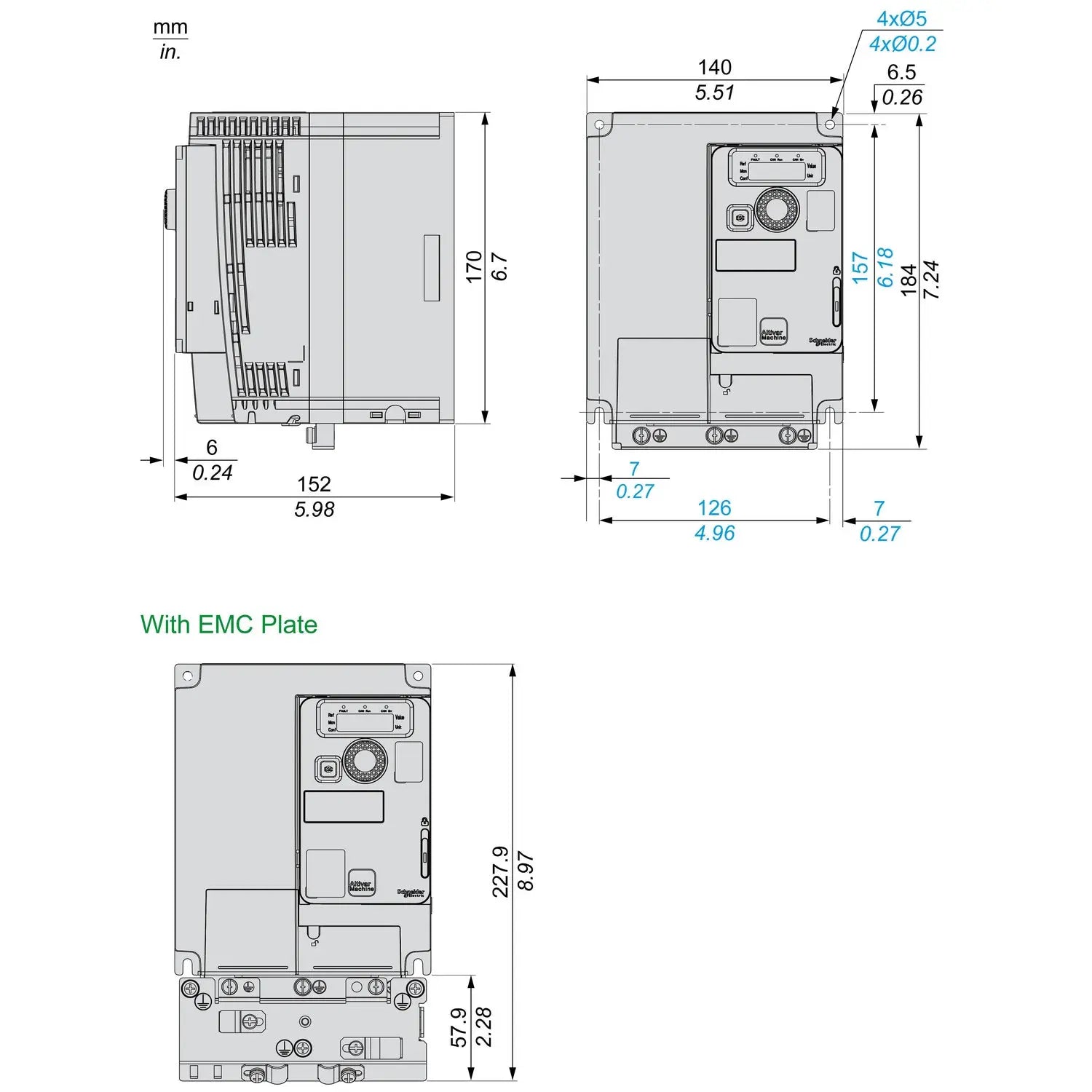 Schneider Electric Altivar Machine ATV320 Variable Speed Drive (VFD) – 2.2 kW, 380–500 V, 3-Phase, Compact Solar Cellz USA
