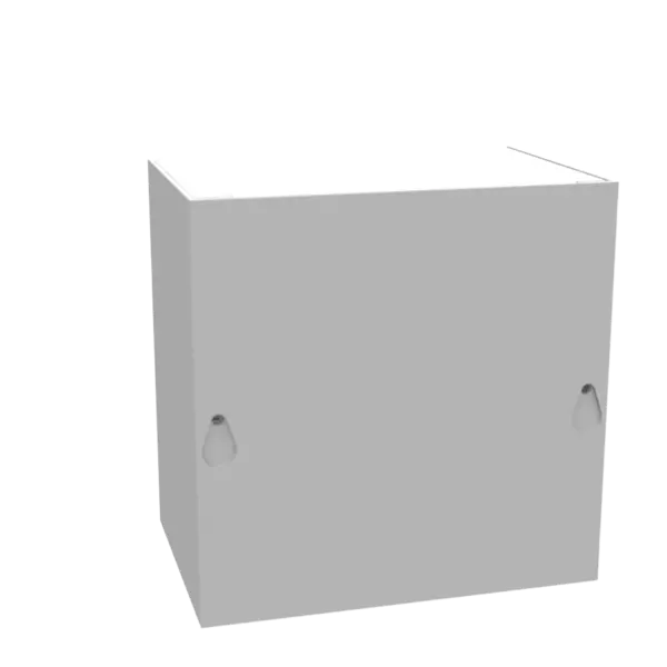 664-SC1-NK - 6X4X6 Screw Cover Type 1 Ul Listed Steel No Knockouts Ansi 61 Gray Cover With Teardrop Slots Mounting Holes In Back Milbank