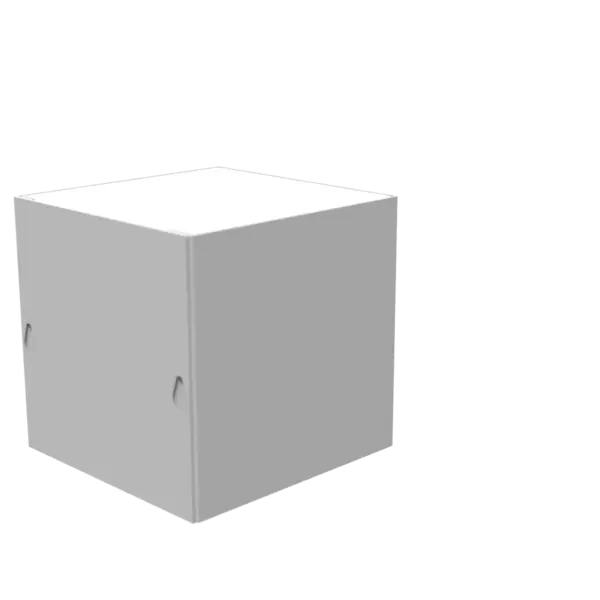 666-SC1-NK - 6X6X6 Screw Cover Type 1 Ul Listed Steel No Knockouts Ansi 61 Gray Cover With Teardrop Slots Mounting Holes In Back Milbank