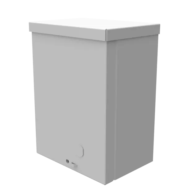 684-SC3R - 8X4X6 Screw Cover Type 3R Ul Listed Steel Knockouts Ansi 61 Gray Quad D Knockout For Lock Emboss Mounting Holes In Back Milbank