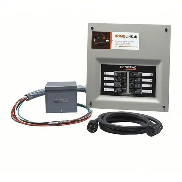 6853 - Generacâ€™S 6853 Homelinkâ„¢ Upgradeable Manual Transfer Switch Is A Pre-Wired Electrical Device Thatâ€™S Installed Next to Your Homeâ€™S Circuit Panel. During An Outage Generac PWRcell
