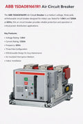 ABB Medium/High Voltage Circuit Breaker; Three-pole; Withdrawable; Air Interrupting Medium; For Indoor Use1.0kV; 1250A; 60Hz; ABB 1SDA081661R1.