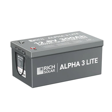 RICH SOLAR ALPHA 3 LITE | 12V 300Ah LiFePO4 Battery | 12V Lithium Battery for RVs, Cabins, Off-Grid | 4,000 Lifetime Cycles.