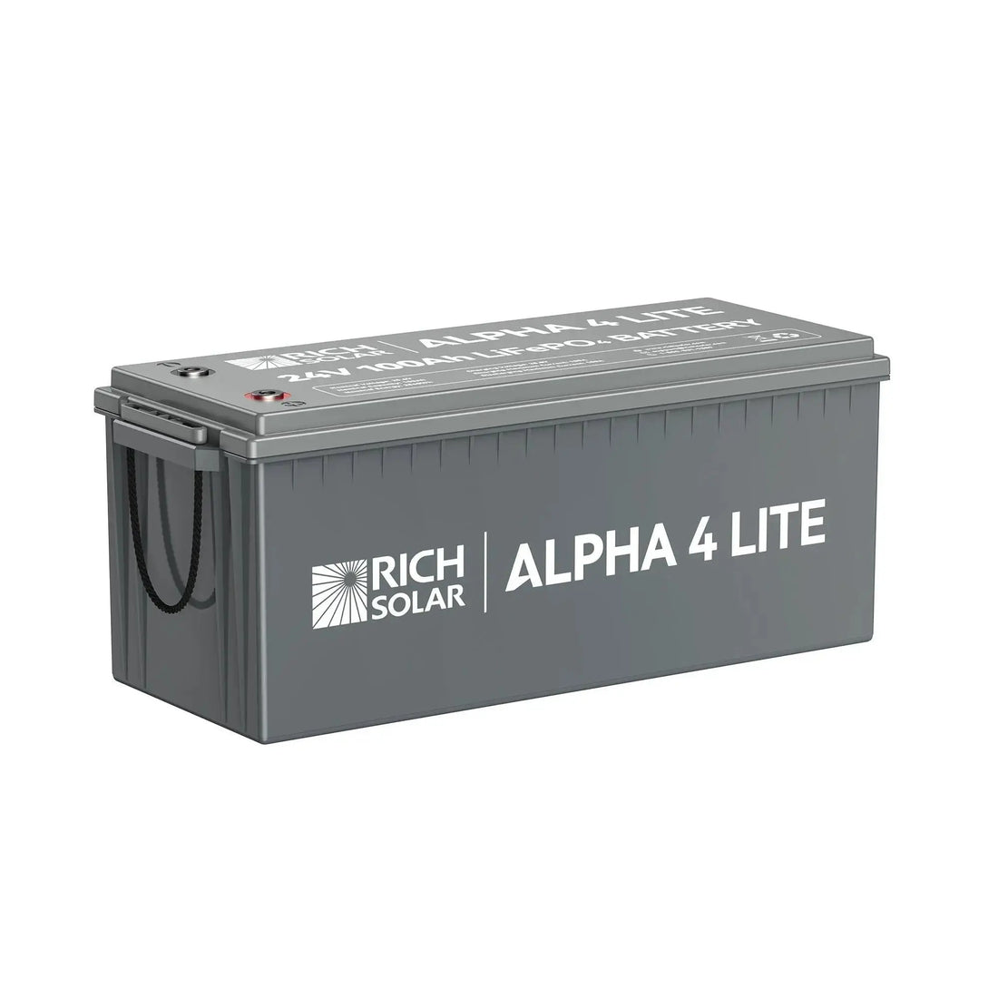 RICH SOLAR ALPHA 4 LITE 24V 100Ah LiFePO4 Battery - Front View