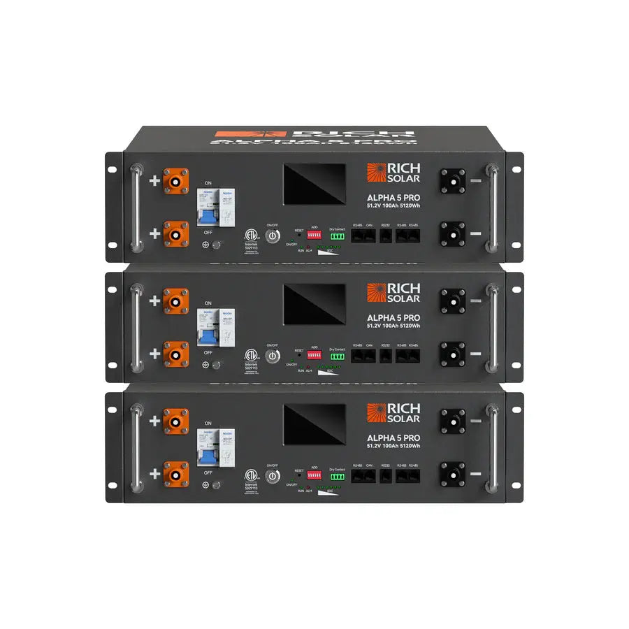 RICH SOLAR ALPHA 5 PRO 51.2V 100Ah LiFePO4 Server Rack Battery
