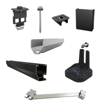 All components of Pegasus Solar Panel Mounting Bundle BNDL-PE001