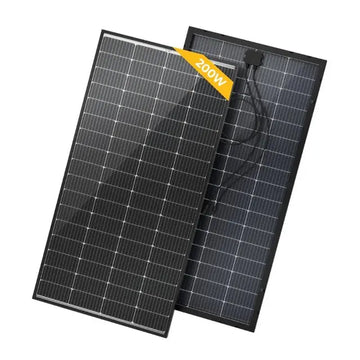 BougeRV 200W Rigid Bifacial Monocrystalline Solar Panel – 10BB Half-Cut Design Solar Cellz USA
