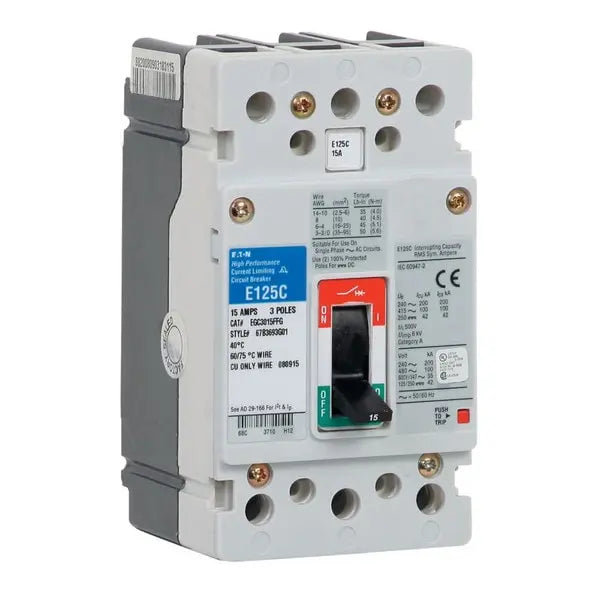 EGE3020FFG - Eaton Series G Complete Molded Case Circuit Breaker. 3P 20A 25KA Eaton