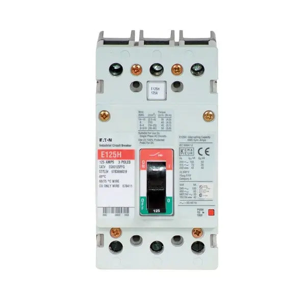 EGH3125FFG - Eaton Series G Molded Case Circuit Breaker Eaton