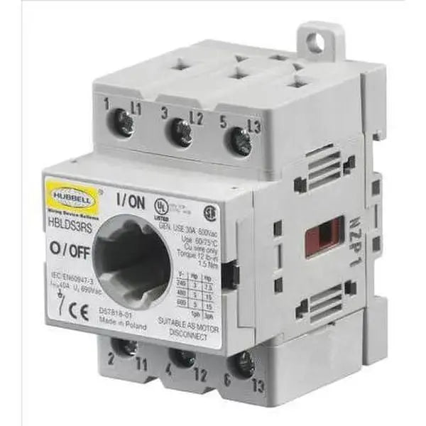 Replacement Switch, Non-Fused Series, 30 A, 600 V, 3 Poles, Black, Non Fusible, 0.4 LB.