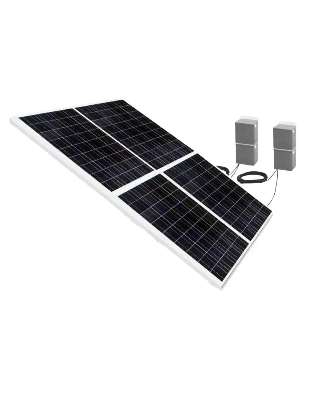 WSE-87646078 (3) Solar Panels With 3 Batteries.