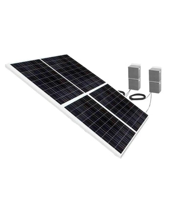 WSE-87646078 (3) Solar Panels With 3 Batteries.