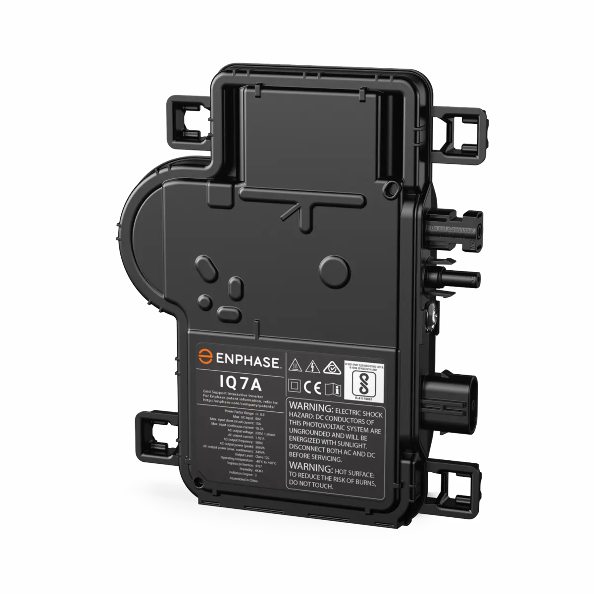 Enphase Energy IQ7A Series 366/295 VA Natural Convection Cooling Microinverter with MC4 Connection Enphase