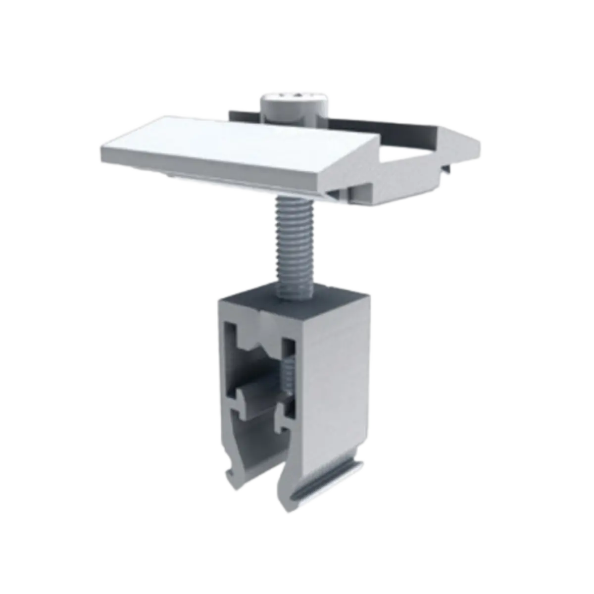 IronRidge Universal Mid Clamp, 30-45mm, w/ Bonding, Mill (Priced as each) IronRidge