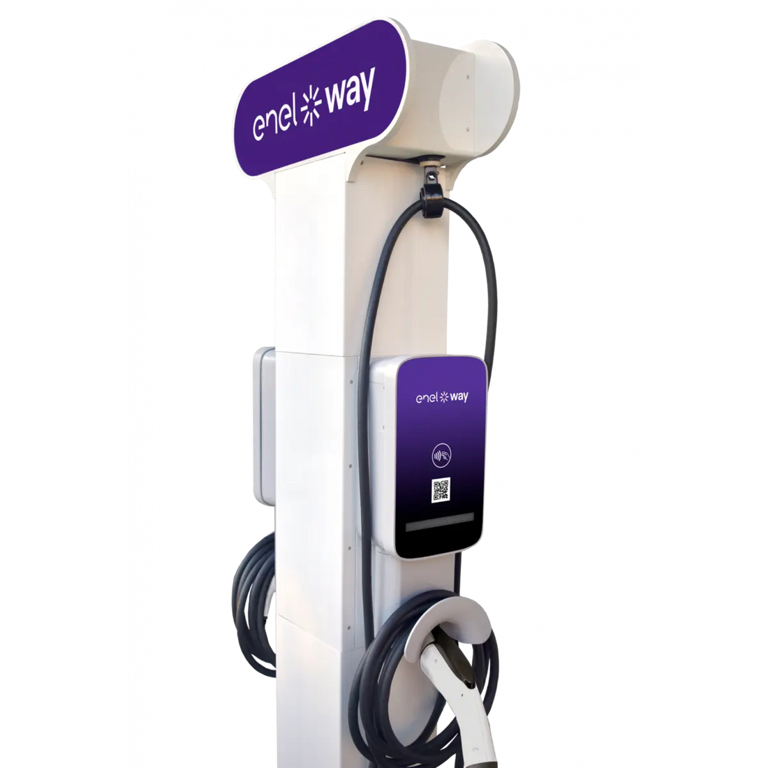 Enel X JuicePedestal™ Series Wi-Fi Enabled Smart EV Charging Station with Cable Enel X