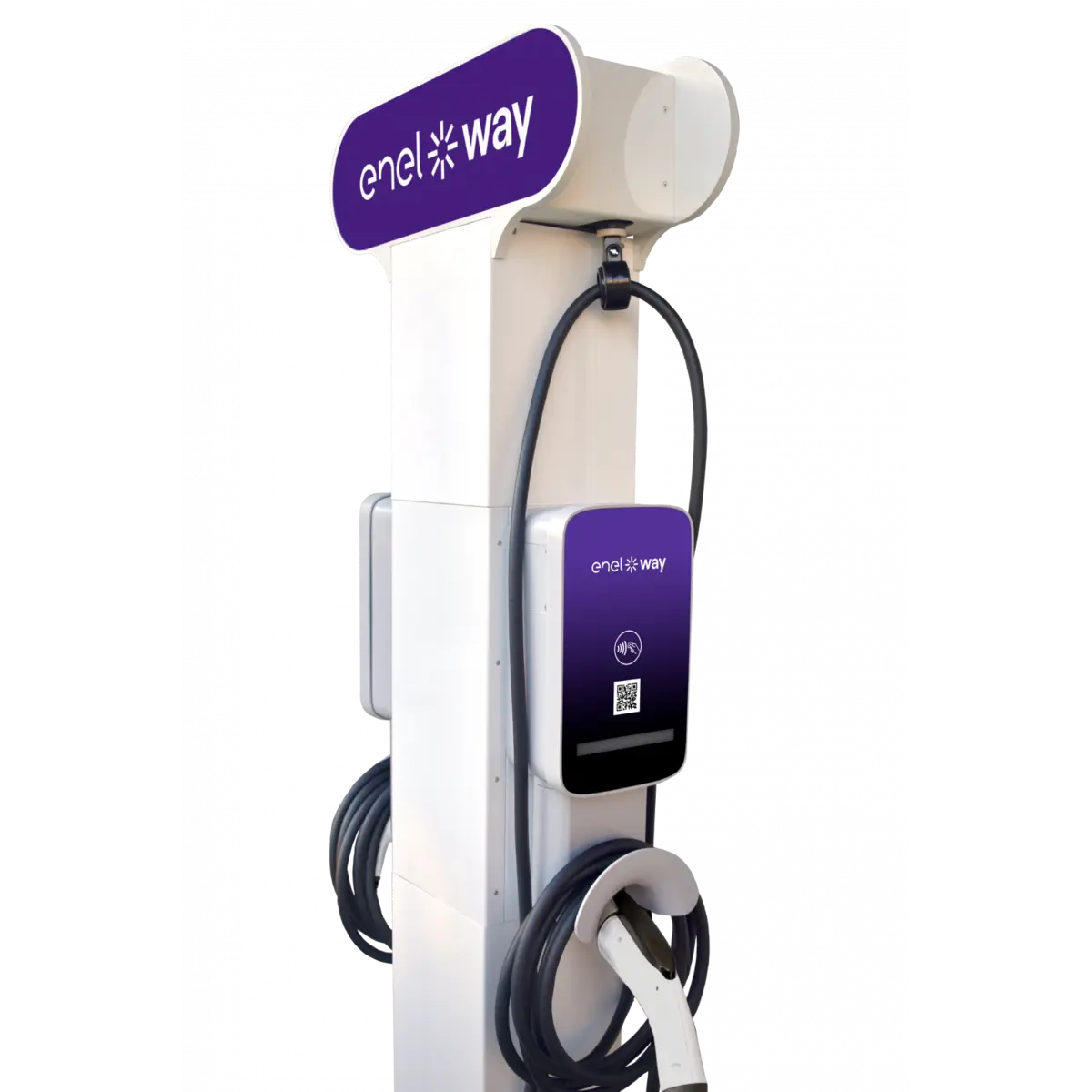 Enel X JuicePedestal™ Series Wi-Fi Enabled Smart EV Charging Station with Cable Enel X