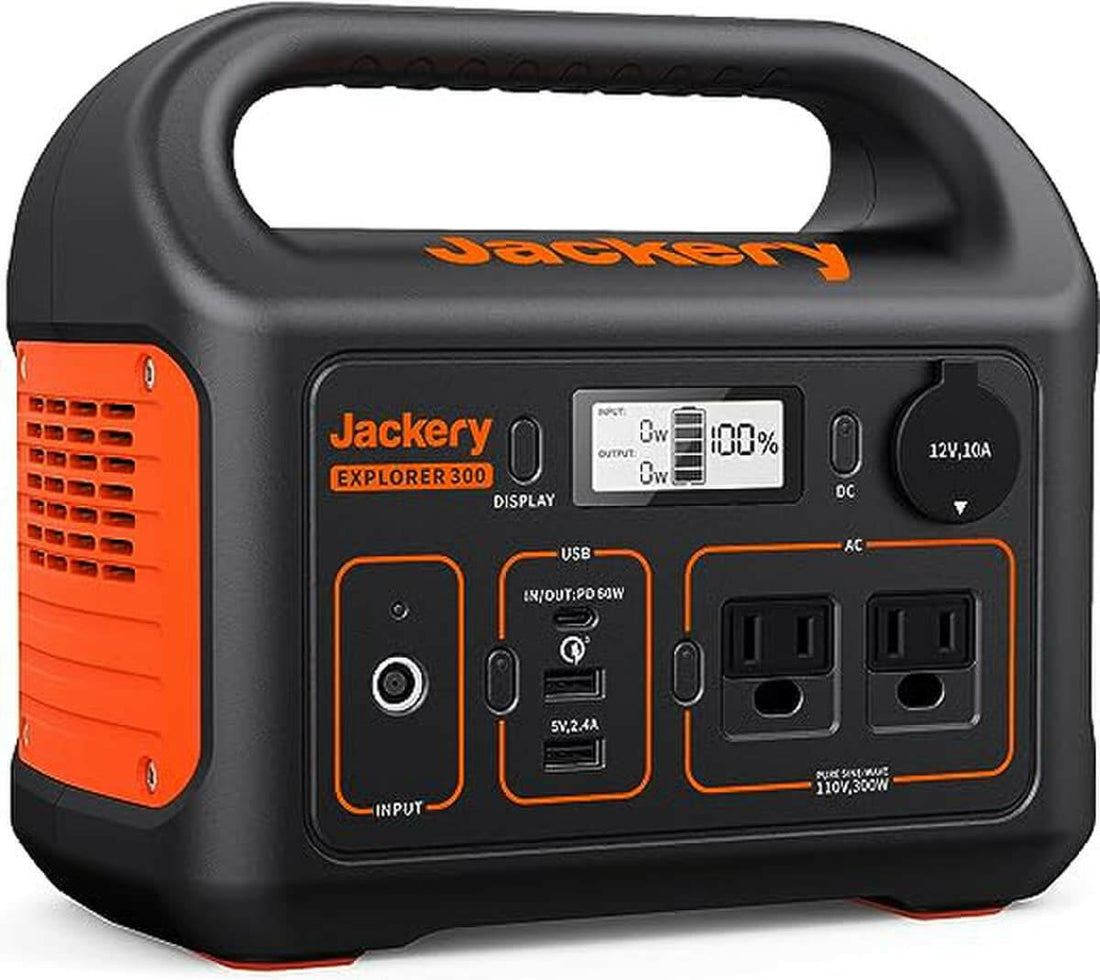 Jackery Explorer 300 Series 293 Wh Lithium-Ion Portable Power Station.