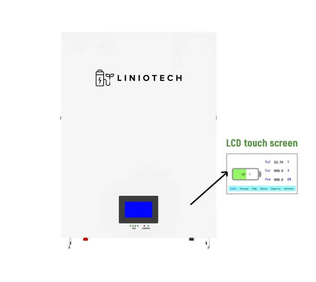 LINIOTECH 10 KWH Lifepo4 Power Reserve Power Wall Battery Storage Power by CATL Wall Mounted (SKU Part Number LINIOTECH10-1) LINIOTECH