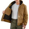 Carhartt J140 Series Large Brown Men's Loose Fit Firm Duck Insulated Flannel-Lined Active Jacket Carhartt