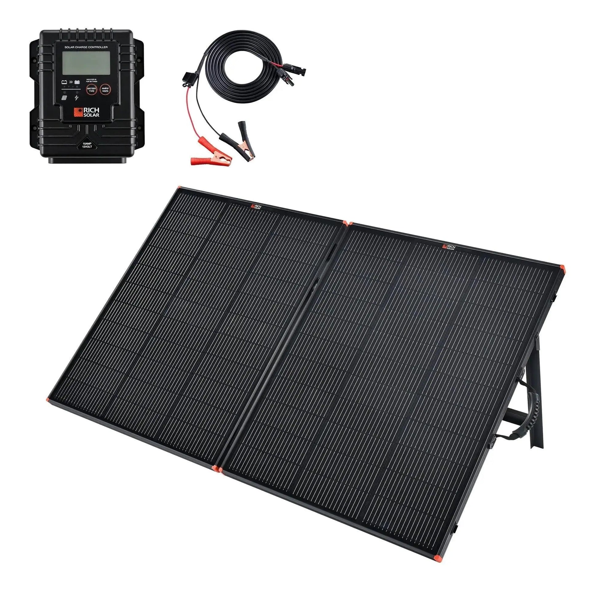 MEGA 200 Portable Briefcase Charging Kit - 200 Watt 12V Portable Solar Panel by Rich Solar