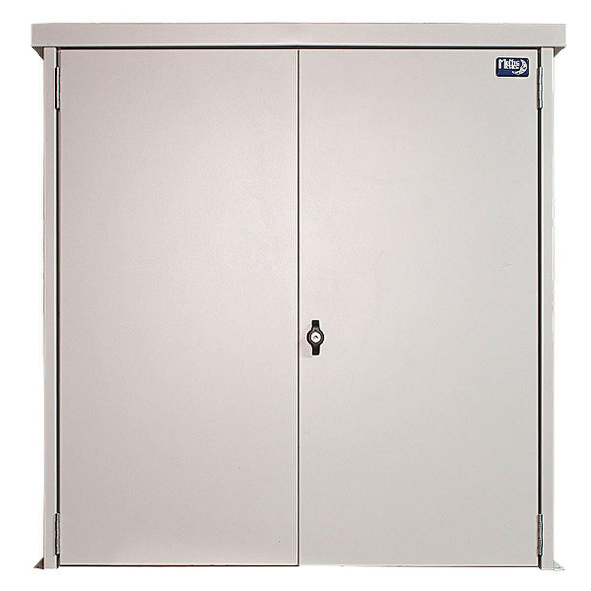 MidNite Solar Battery enclosure with locking door and 2 shelves (SKU Part Number MNBE-D).