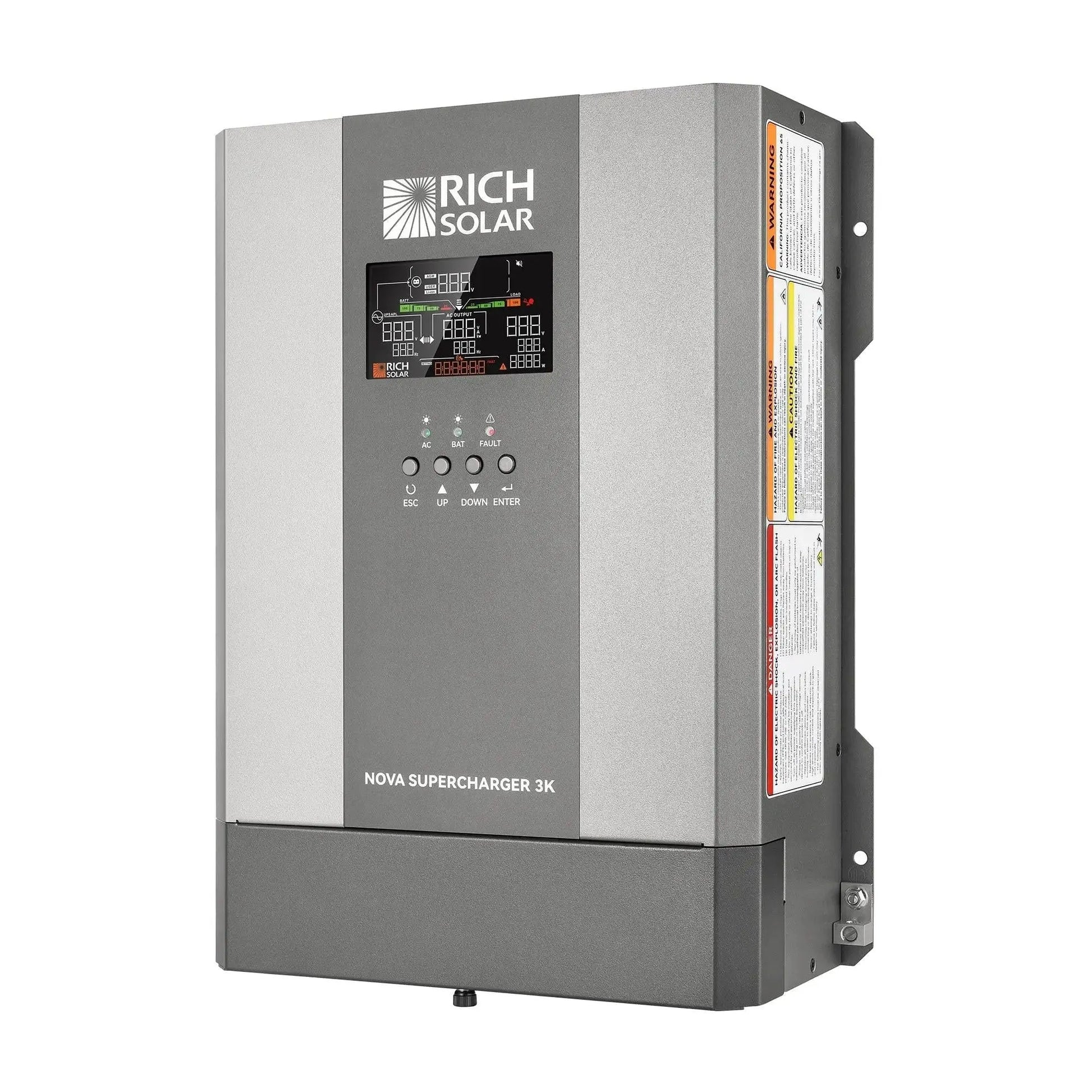 RICH SOLAR NOVA SUPERCHARGER 3K 3000W 12V Pure Sine Wave Inverter Charger