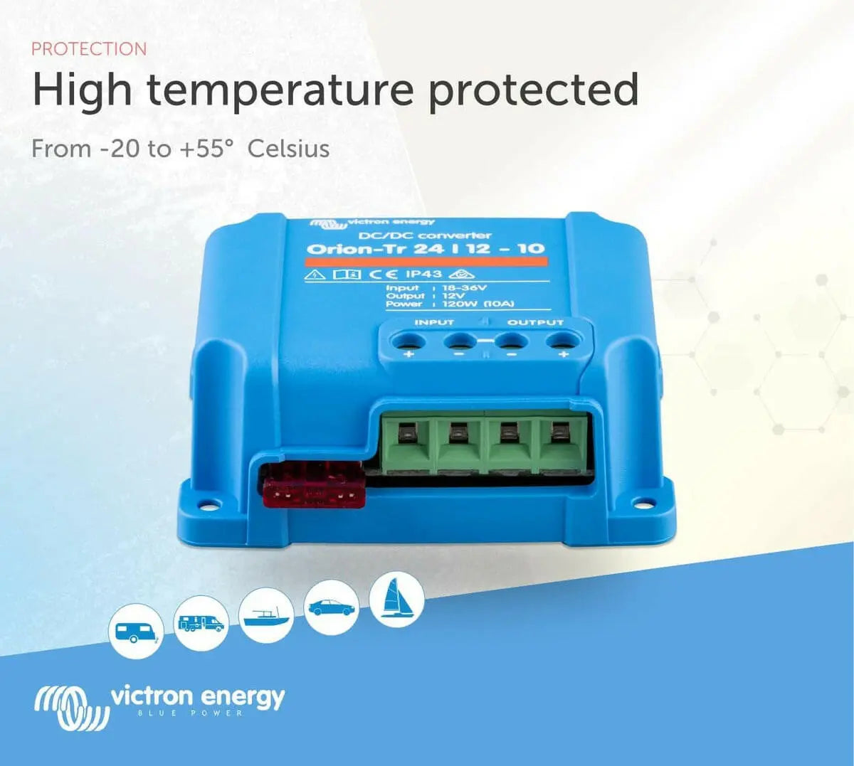 Victron Orion-Tr 24V to 12V - 120W 10A Non Isolated DC/DC Converter (SKU Part Number ORI241210200R) Victron Energy