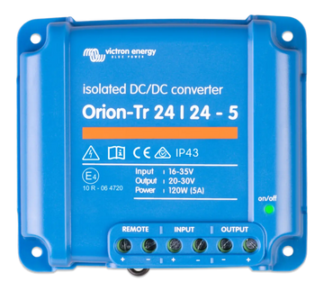 Victron Orion-Tr 24V to 24V - 120W 5A Isolated DC/DC Converter (SKU Part Number ORI242410110R) Victron Energy