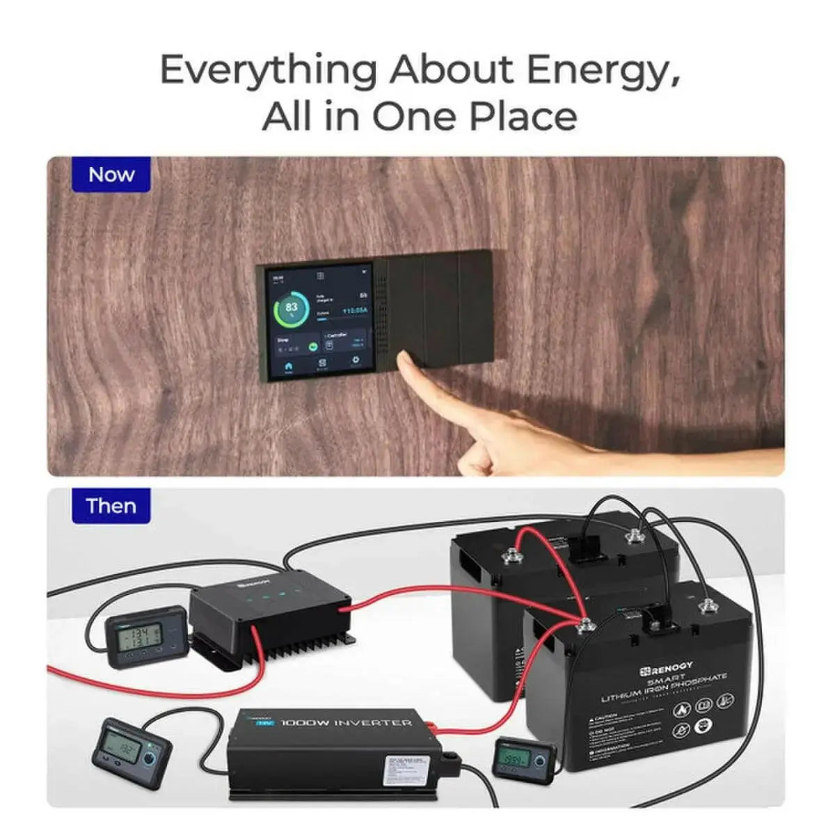 Renogy 12.8 V 100 Ah Smart Battery.