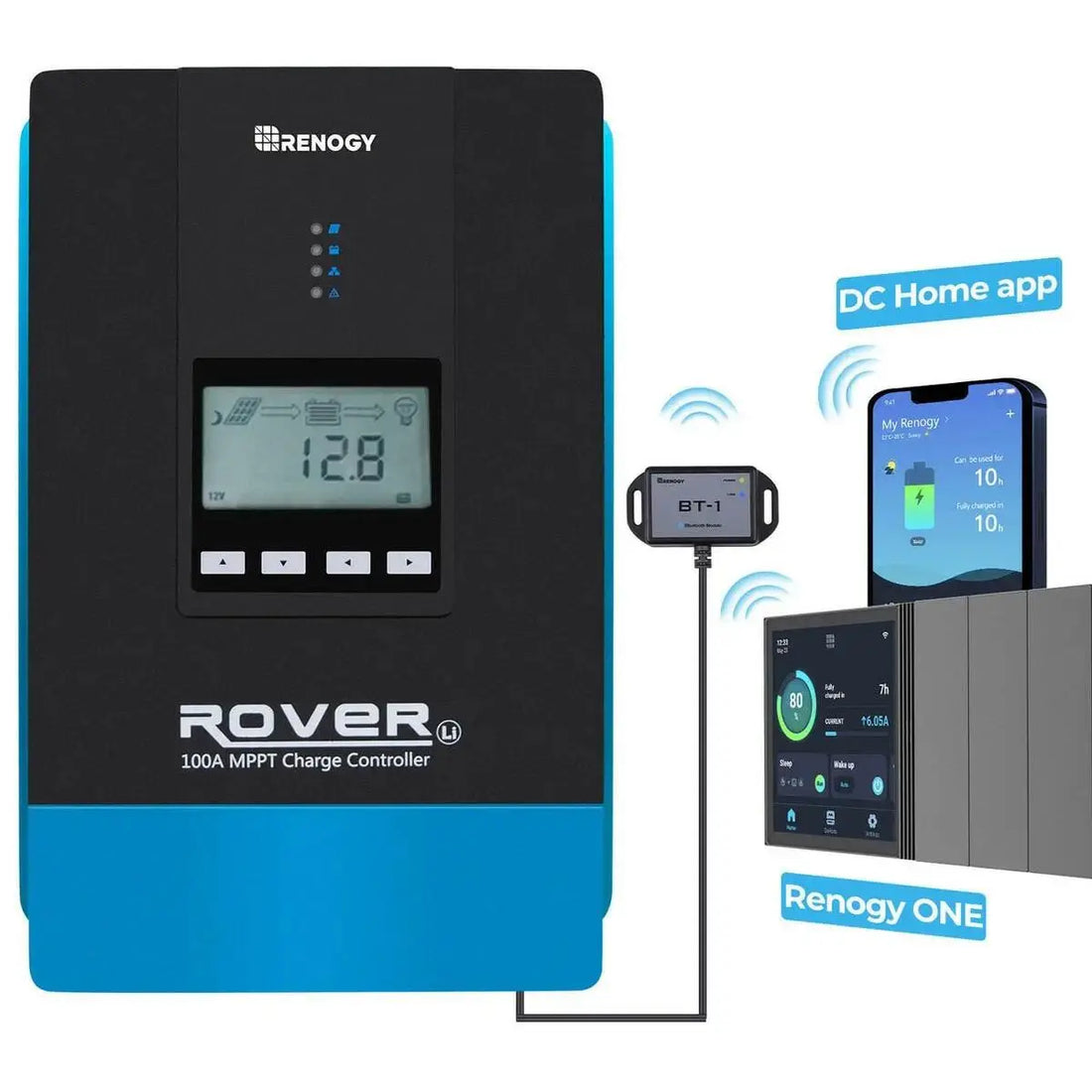 Renogy 12/24/36/48 V Auto Recognition MPPT Solar Charge Controller.