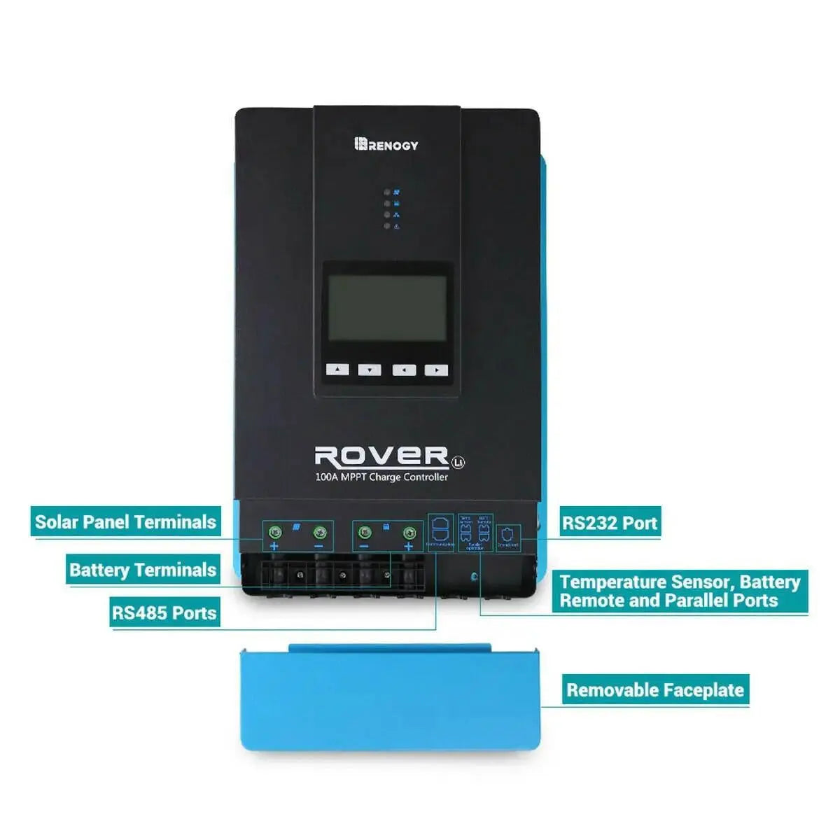 Renogy 12/24/36/48 V Auto Recognition MPPT Solar Charge Controller.
