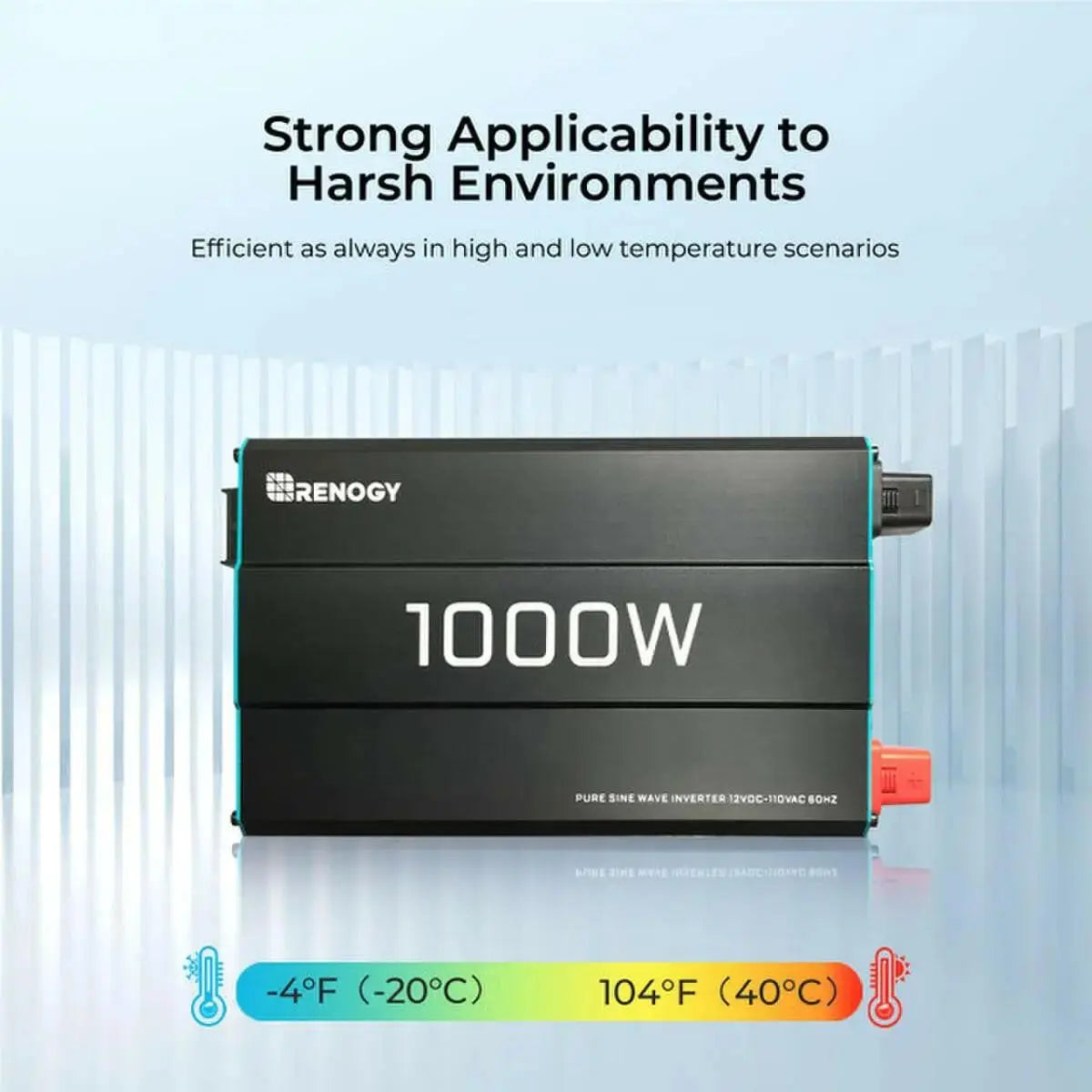 Renogy 1000 W Thermally Controlled Pure Sine Wave Inverter.