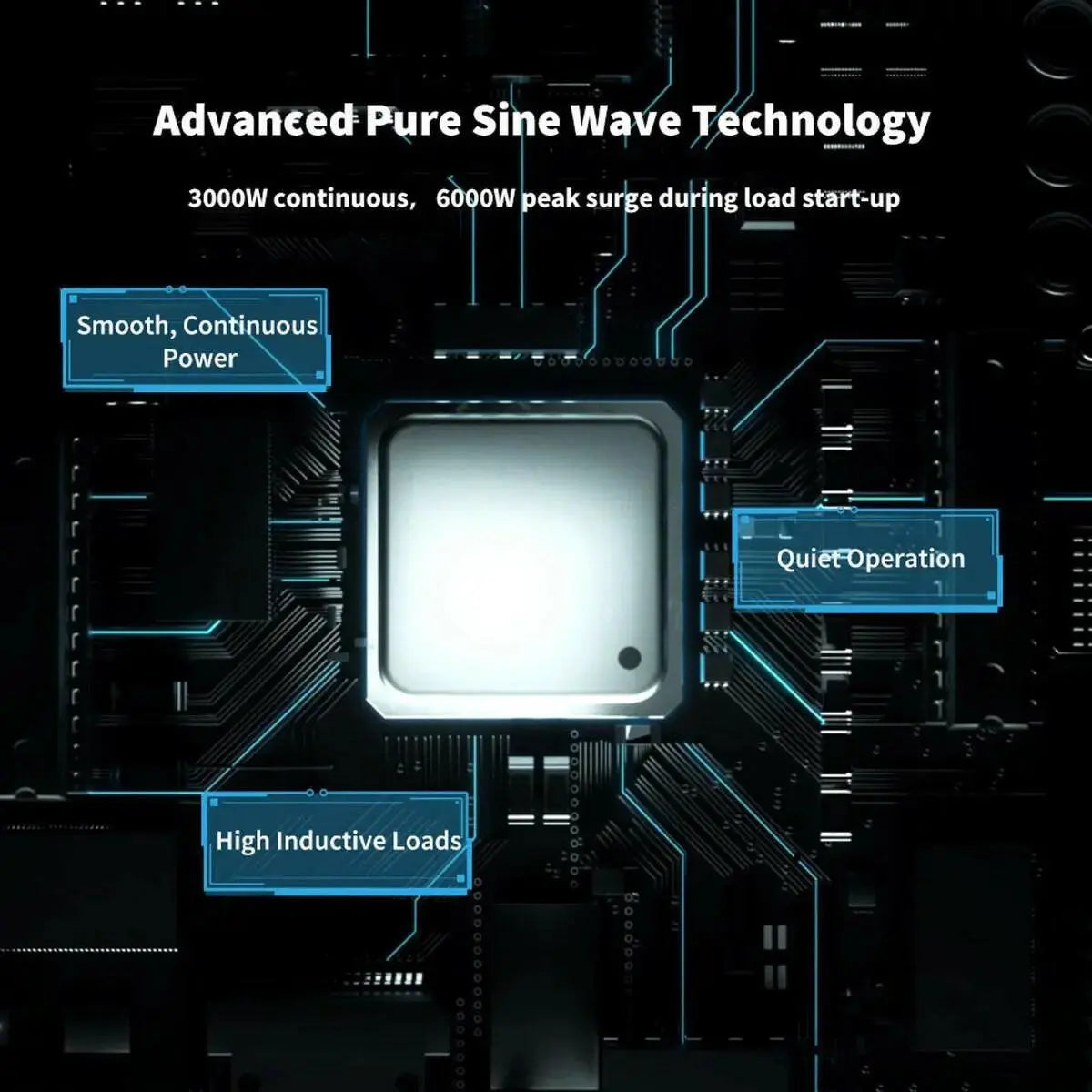 Renogy 3000 W Thermally Controlled Pure Sine Wave Inverter.
