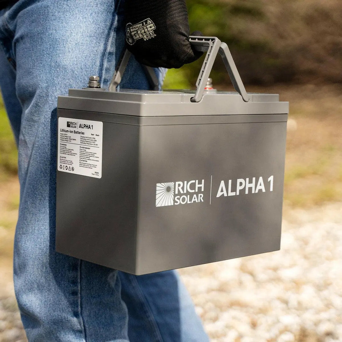 Rich Solar Alpha 1 12.8 V 100 Ah Lithium Iron Phosphate Battery.