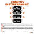 Rich Solar 12V - 800AH - 10.2kWh Lithium Battery Bank.